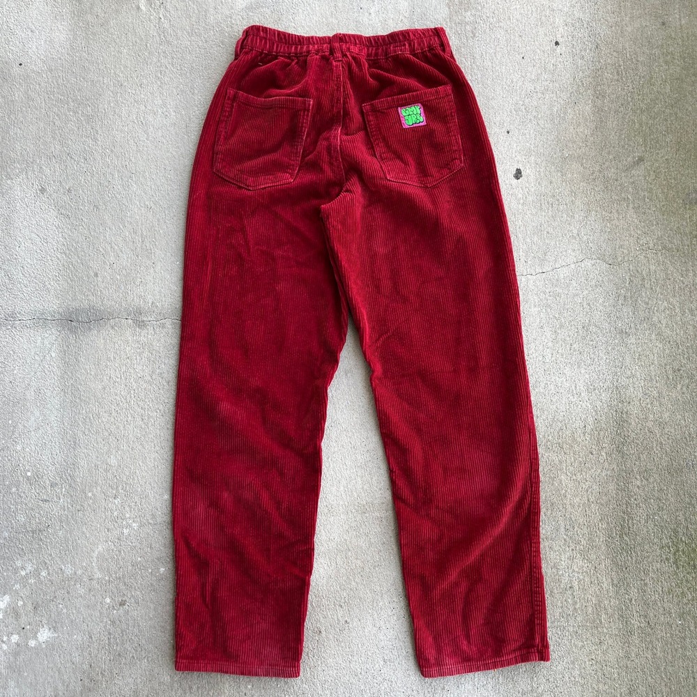 EMPYRE Red Corduroy Skater Pants Relaxed Fit Pleated Front Women Size M - Picture 2 of 6